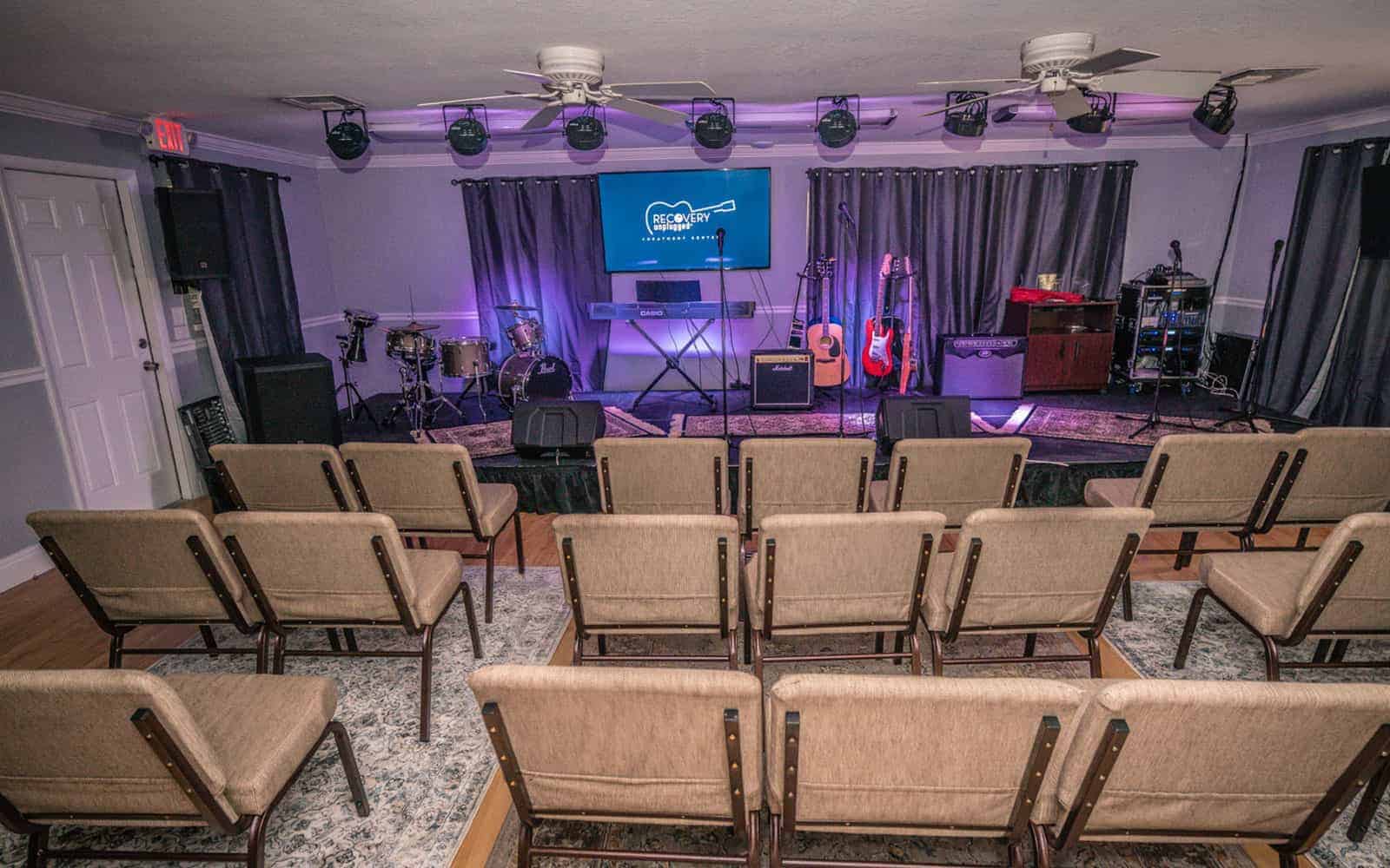 recovery unplugged lake worth stage group room instruments inside