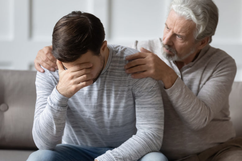 Dads struggling with addiction and mental health.|Dads struggling with addiction and mental health.